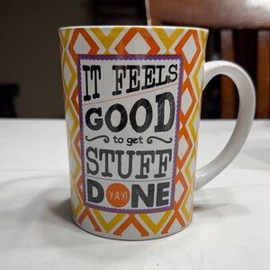 Large Boston Warehouse “Feels Good to get Stuff Done” mug. 20oz
